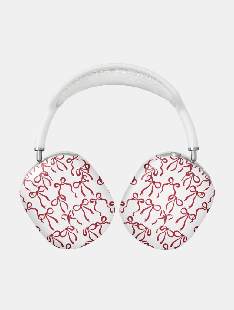 Burgundy Bows AirPods Max Case in Gloss - Image 1