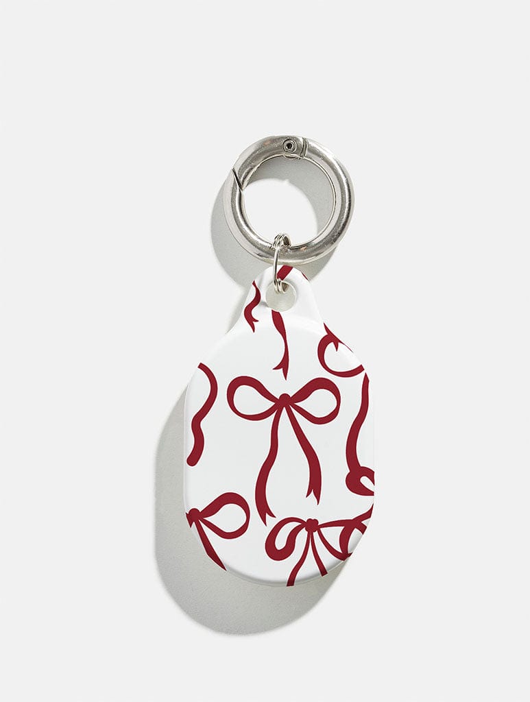 Burgundy Bows AirTag Case in Gloss - Image 1
