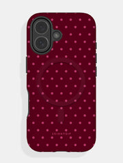 Burgundy Mini Dots Magsafe Ultra Protective iPhone Case