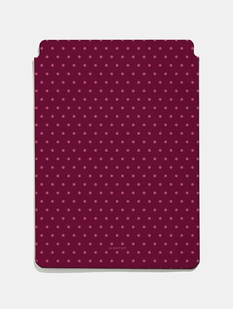 Burgundy Mini Dots Tablet Sleeve - Image 1