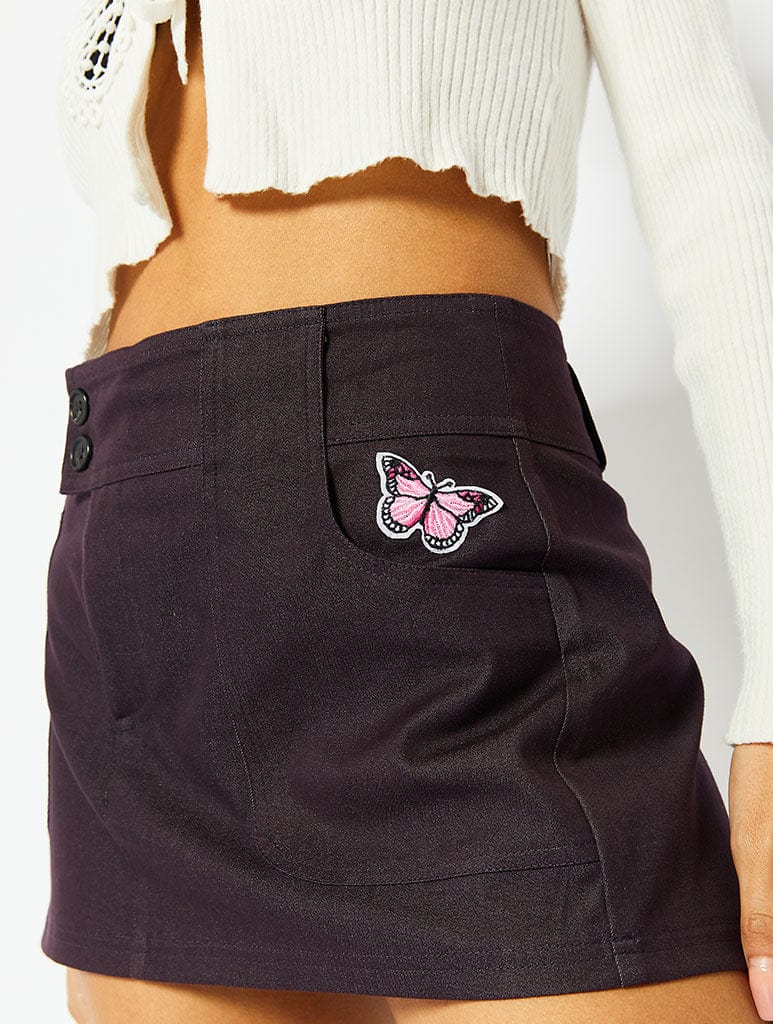 Cargo Mini Skirt With Y2K Embroidery - Image 1