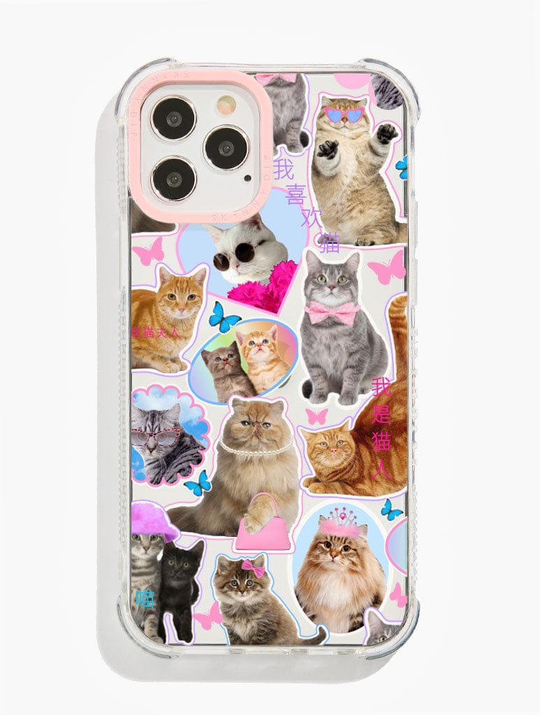 Cat Sticker Shock iPhone Case - Image 1