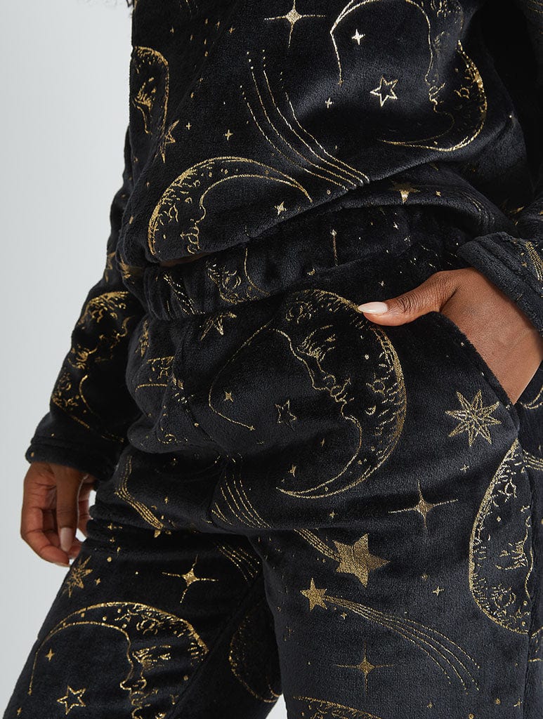 Celestial Gold Twosie Fleece Pyjama Set - Image 4