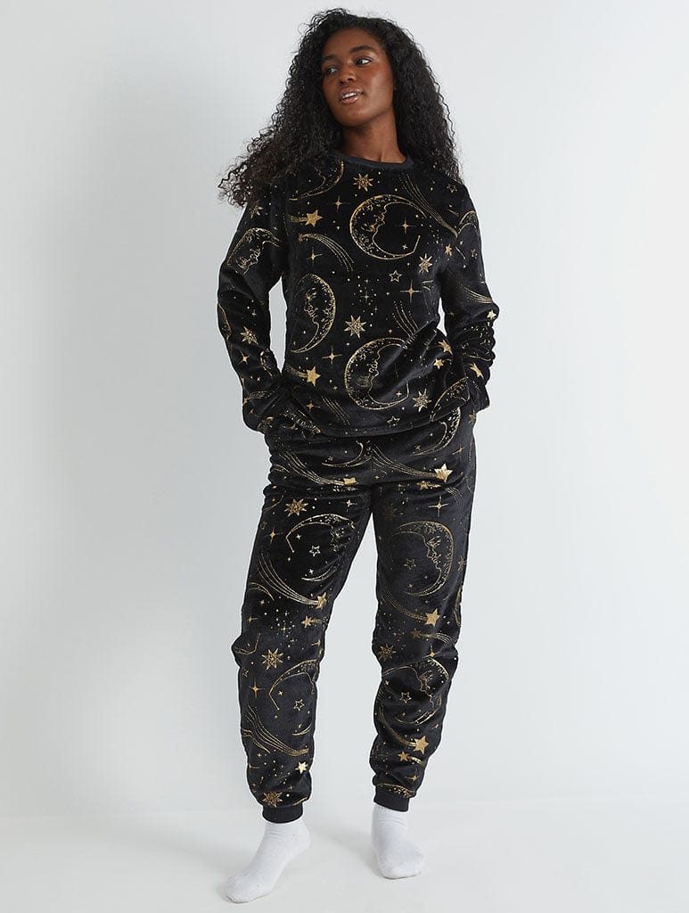 Celestial Gold Twosie Fleece Pyjama Set - Image 3