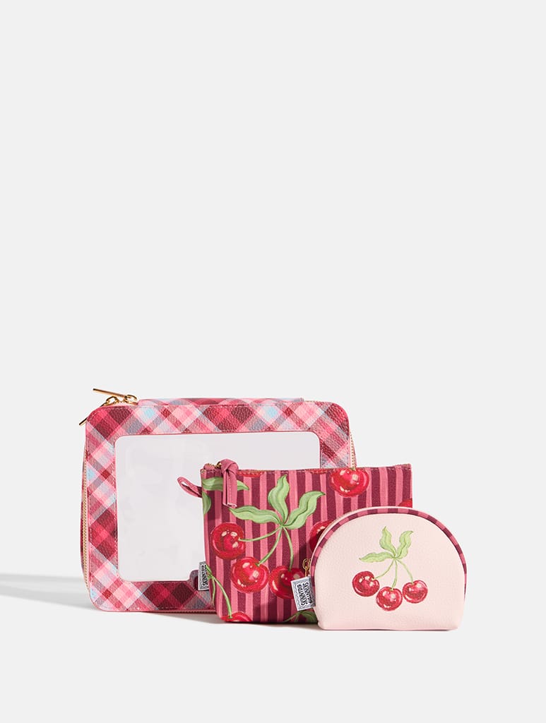 Cherry Makeup Bag Set of Three - Image 1