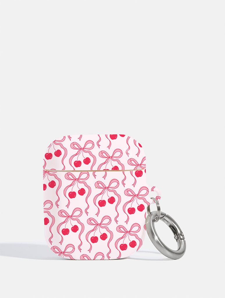 Cherry Ribbon Bow AirPods Case - Image 1