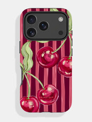 Cherry Stripes Ultra Protective iPhone Case
