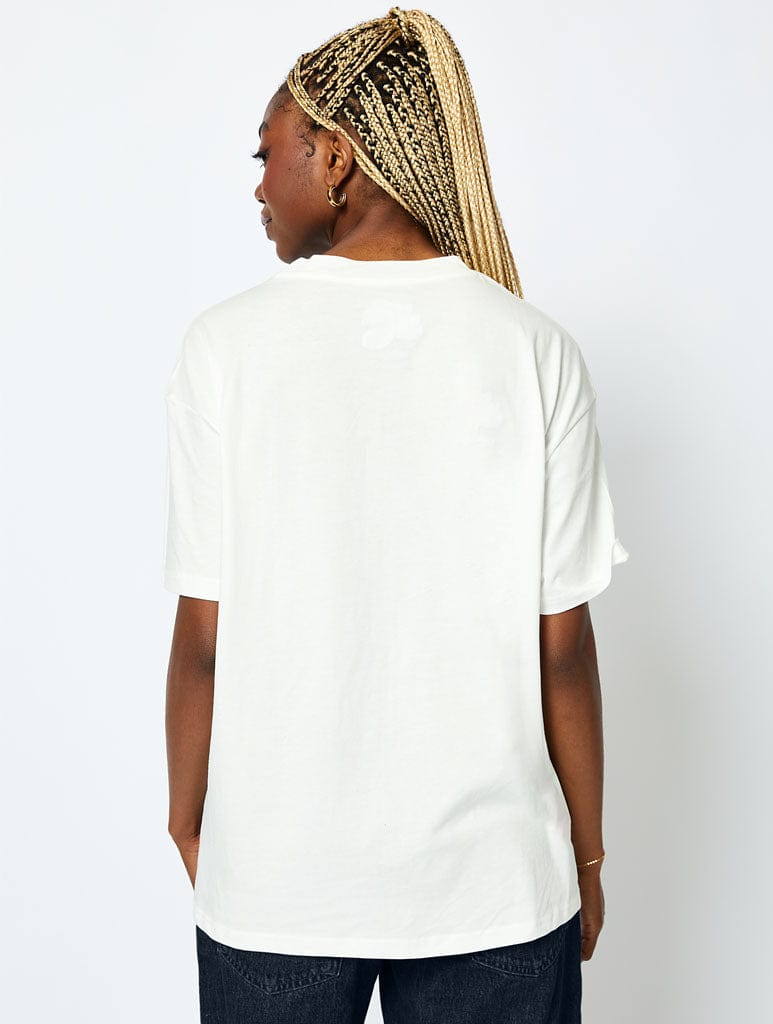 Chicken Wine T-Shirt In Ecru