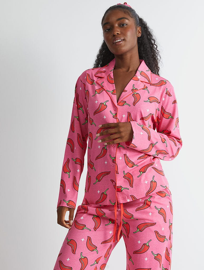 Chilli Sparkle Pyjama Set in Pink - Image 8
