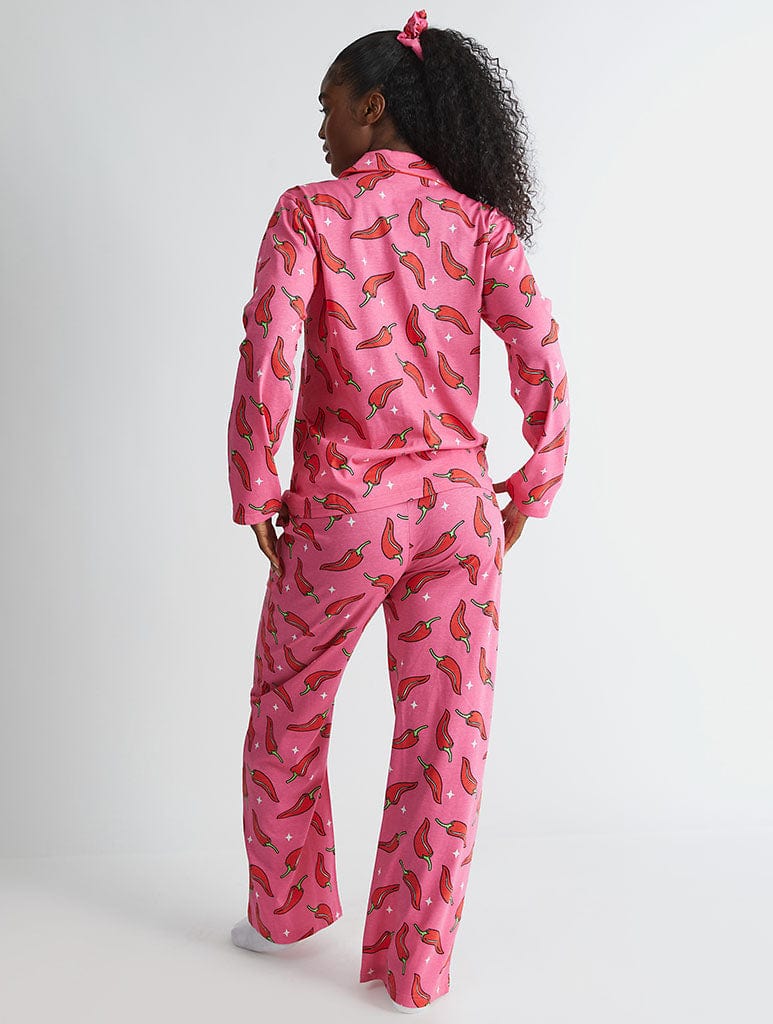 Chilli Sparkle Pyjama Set in Pink - Image 4