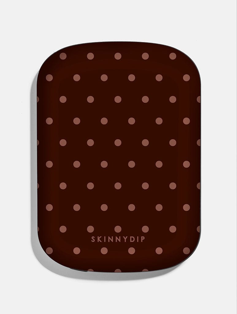 Chocolate Brown Mini Dots Portable Magsafe Charger - Image 1