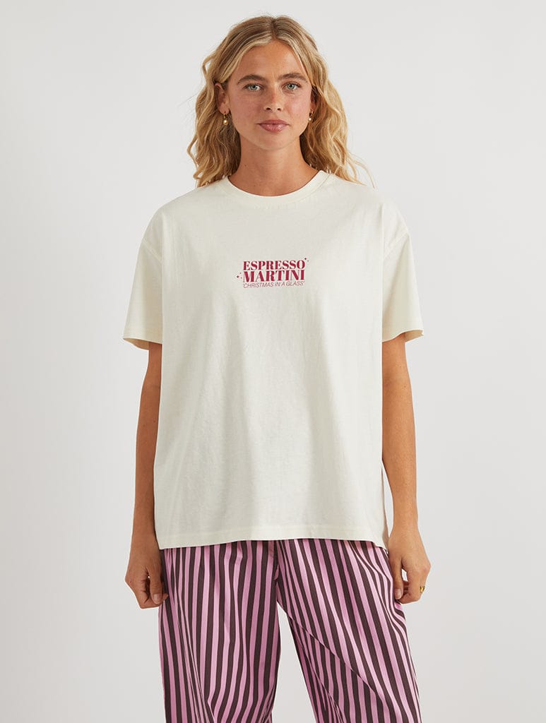 Christmas Espresso Martini T-Shirt in White - Image 2