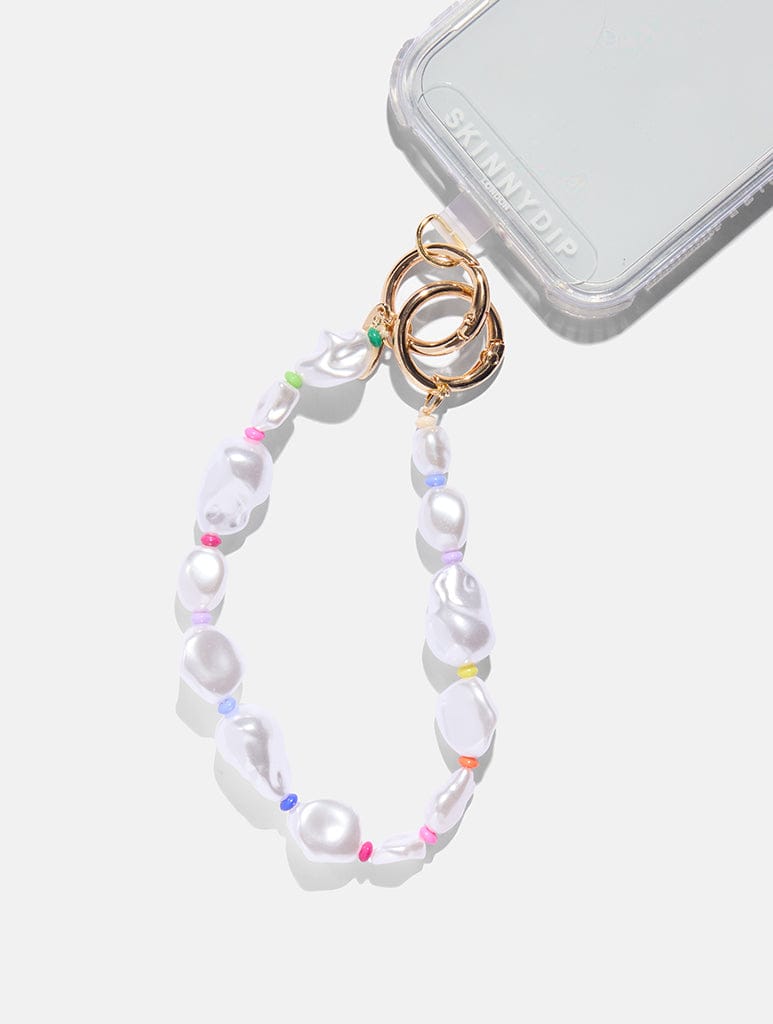 Chunky Pearl Rainbow Beaded Phone Charm