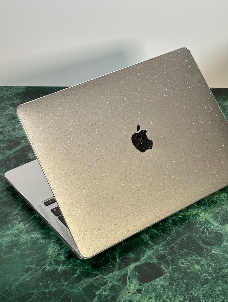 Clear Glitter Transparent MacBook Case - Image 1