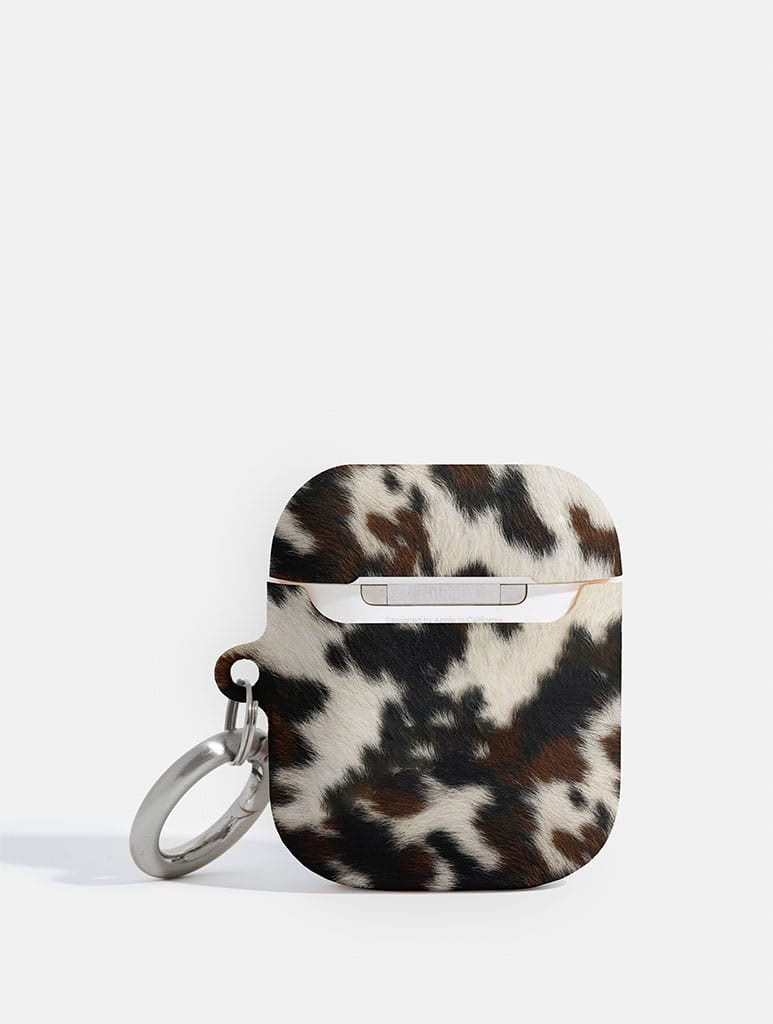 Cow Print Brown And Black AirPods Case