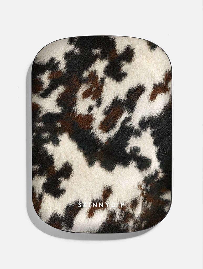 Cow Print Brown and Black Portable Magsafe Charger - Image 1