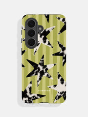 Cow Print Star Stripe Green Ultra Protective Samsung Case