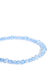 Custard Blue Crystal Beaded Phone Strap