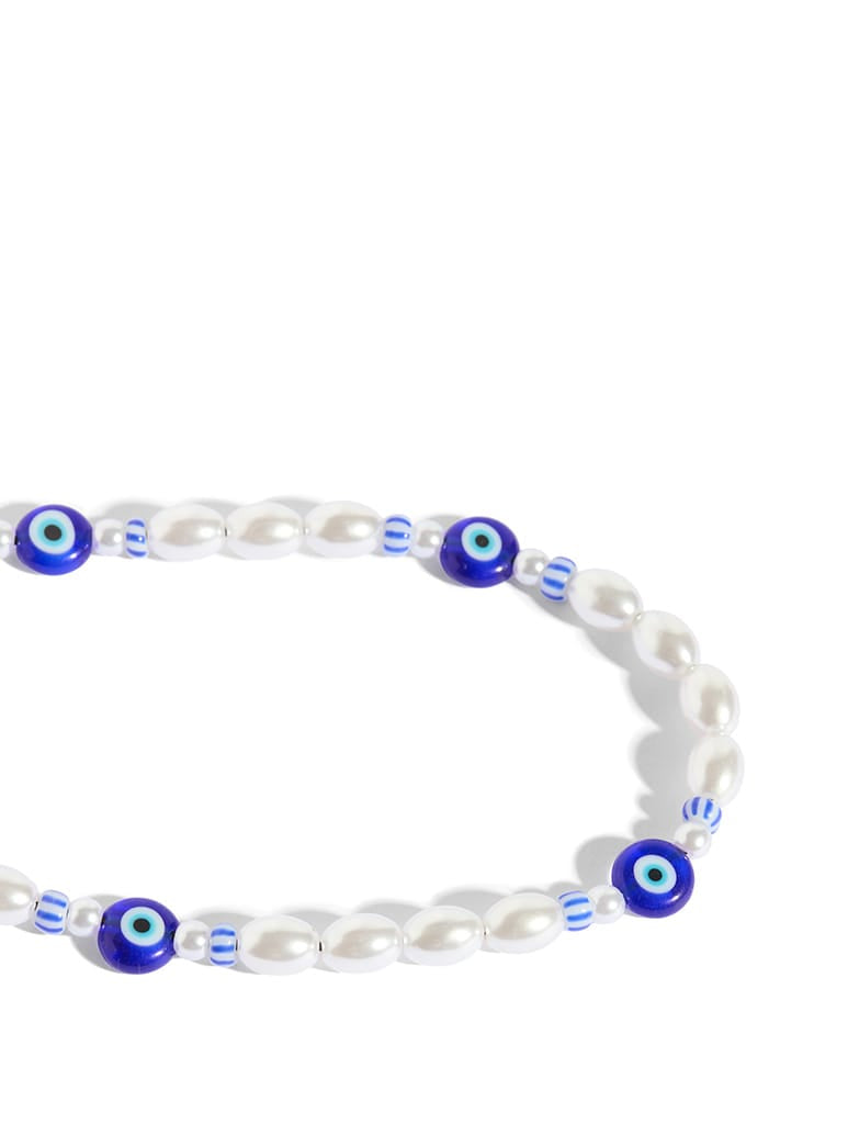 Custard Evil Eye Beaded Strap - Image 3