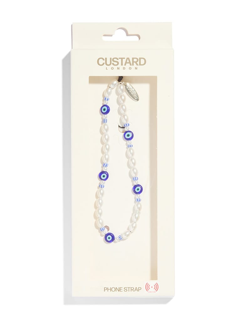 Custard Evil Eye Beaded Strap - Image 4