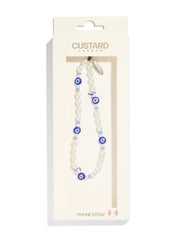 Custard Evil Eye Beaded Strap