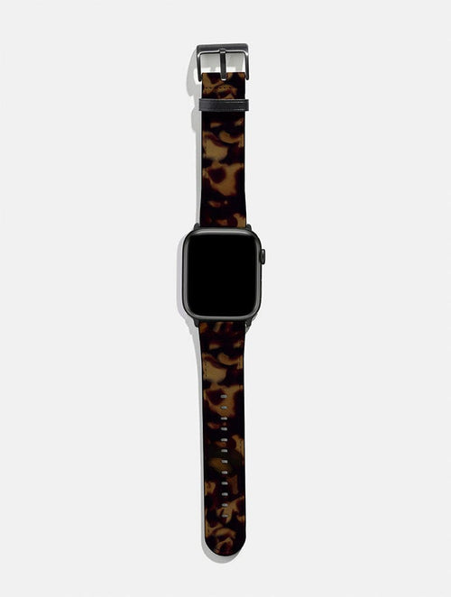 Dark Tortoise Print Apple Watch Strap - Image 1