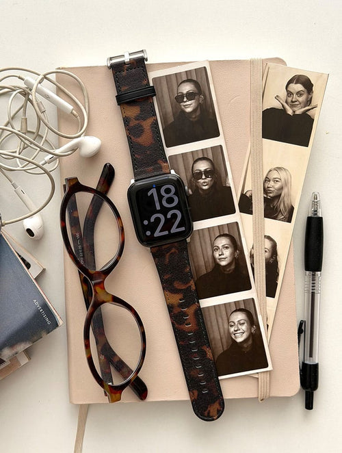 Dark Tortoise Print Apple Watch Strap - Image 2