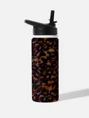Dark Tortoiseshell 18oz Stainless Steel Water bottle