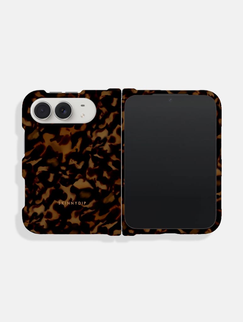 Dark Tortoiseshell Impact Resistant iPhone Duo Case - Image 1