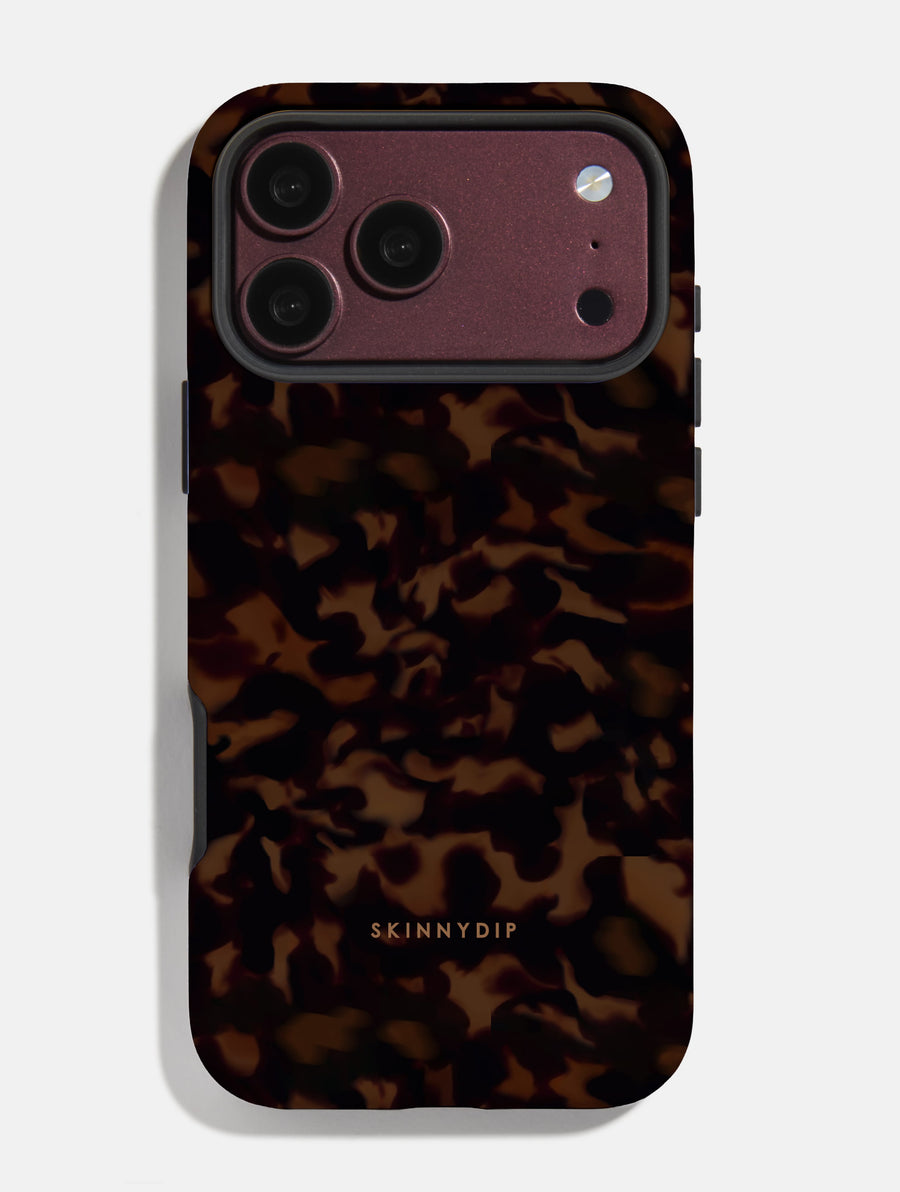 Dark Tortoiseshell Ultra Protective iPhone Case - Image 1