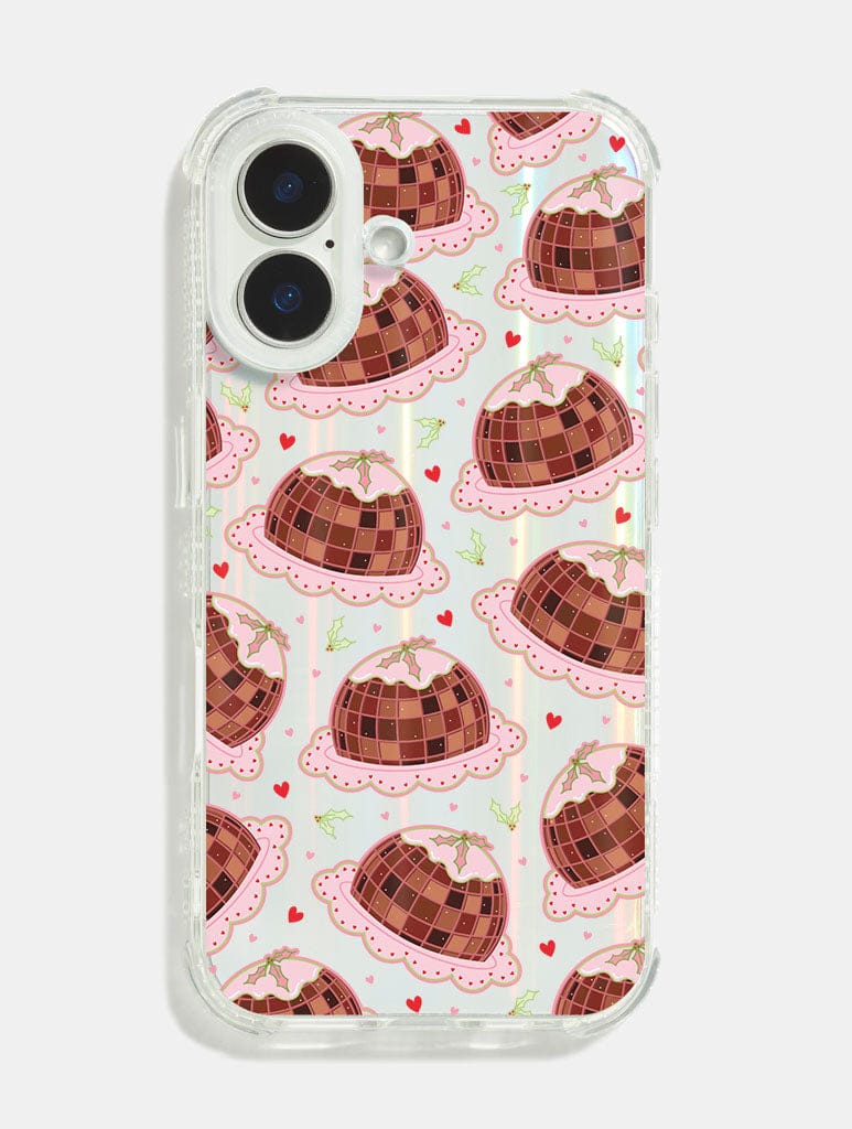 Disco Christmas Pudding Shock iPhone Case - Image 1