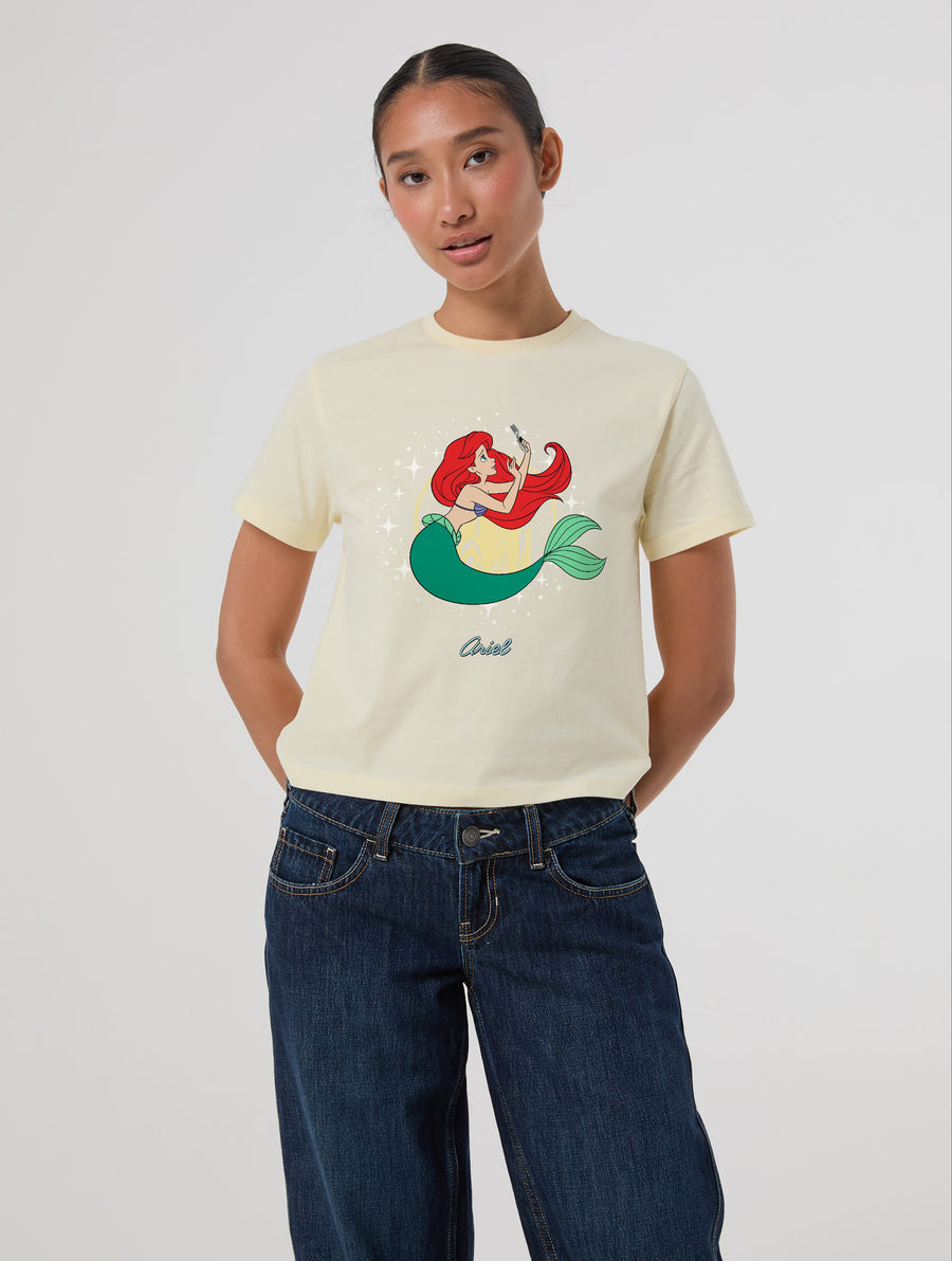 Disney Ariel Baby T-Shirt In Butter Yellow