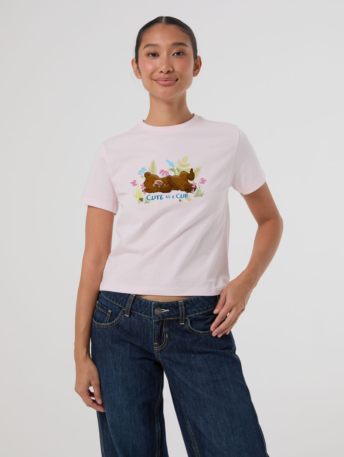Disney Brother Bear Cute As A Cub Baby T-Shirt In Pink - Image 2