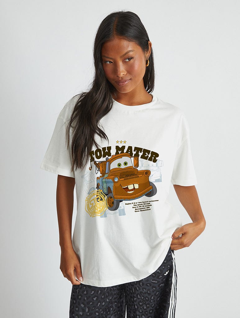 Disney Cars Tow Mater T-Shirt In White - Image 1