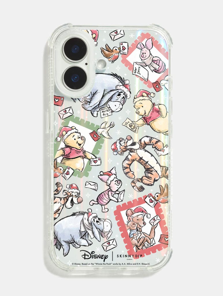 Disney Christmas Pooh Stamp Shock iPhone Case - Image 1
