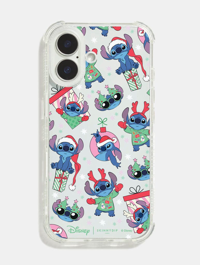 Disney Christmas Stitch Shock iPhone Case - Image 1
