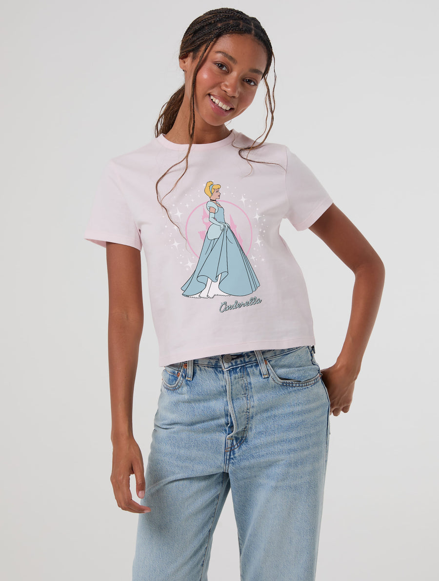 Disney Cinderella Baby T-Shirt In Pink - Image 1