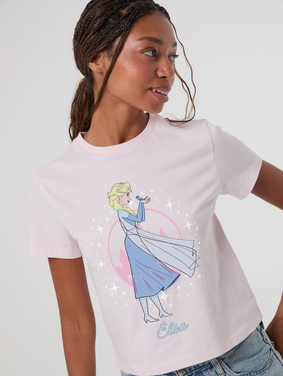 Disney Elsa Baby T-Shirt In Pink - Image 1