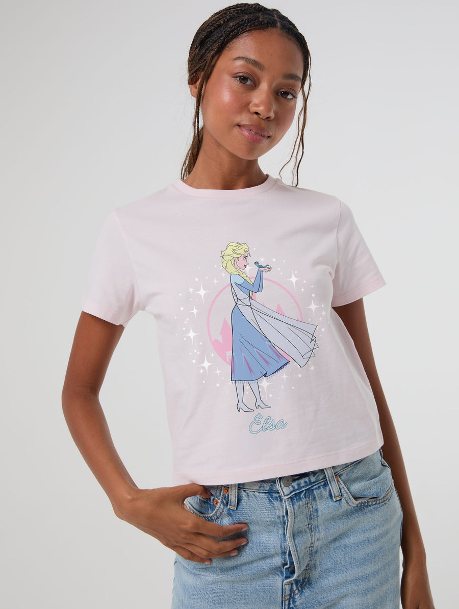 Disney Elsa Baby T-Shirt In Pink