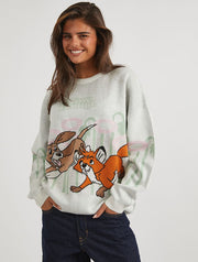 Disney Fox And The Hound Flower Knitted Jumper