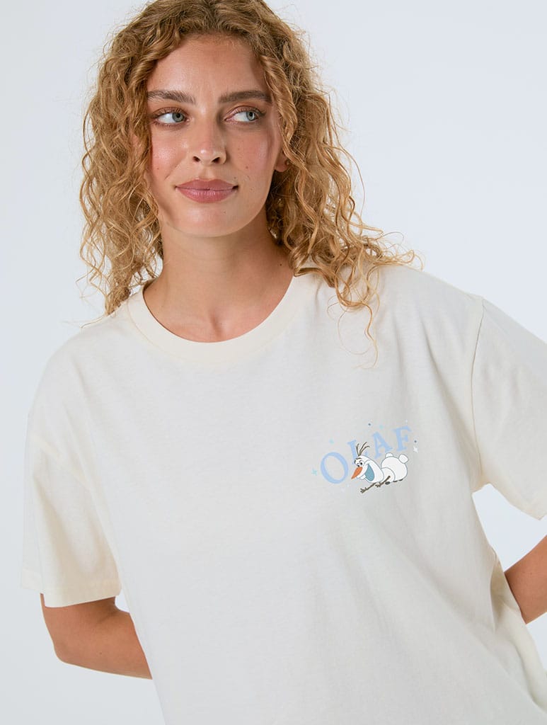 Disney Frozen Olaf Up To Snow Good T-Shirt In White