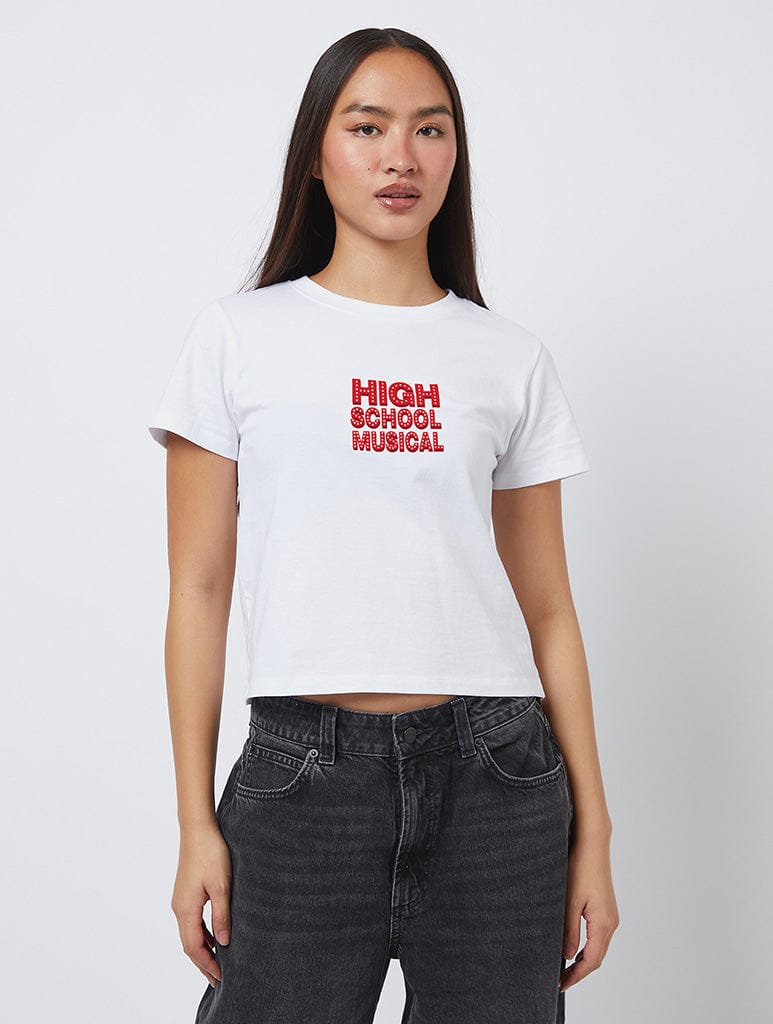 Disney High School Musical Baby Tee In White - Image 1