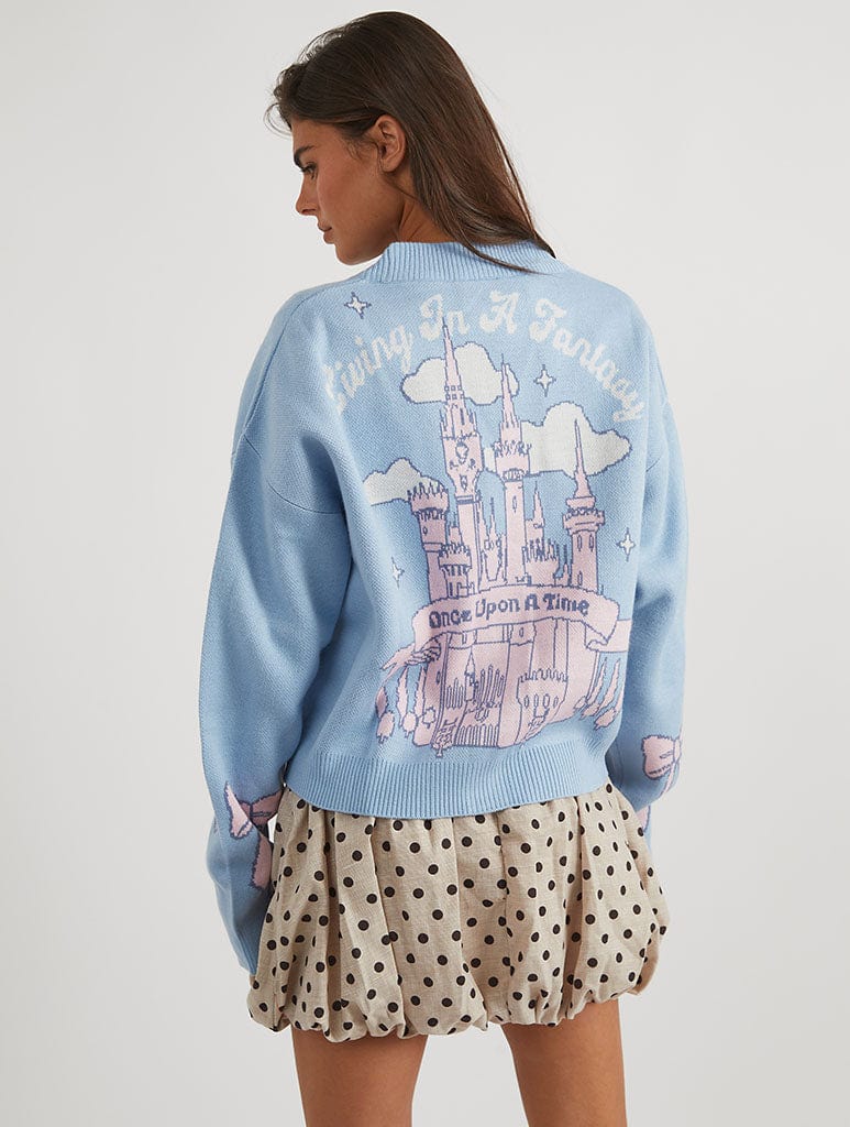 Disney Living In A Fantasy Blue Knitted Cardigan - Image 1