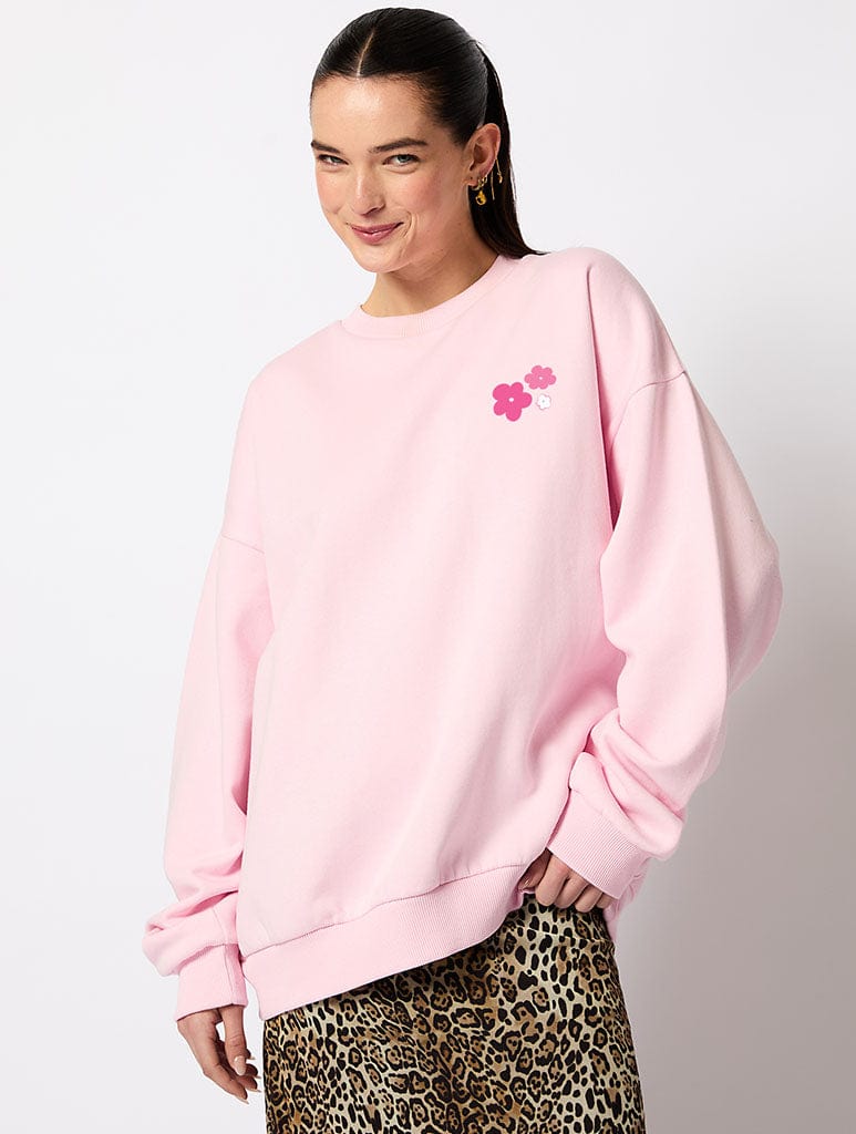 Disney Lots Of Love Winnie The Pooh Sweatshirt In Pink