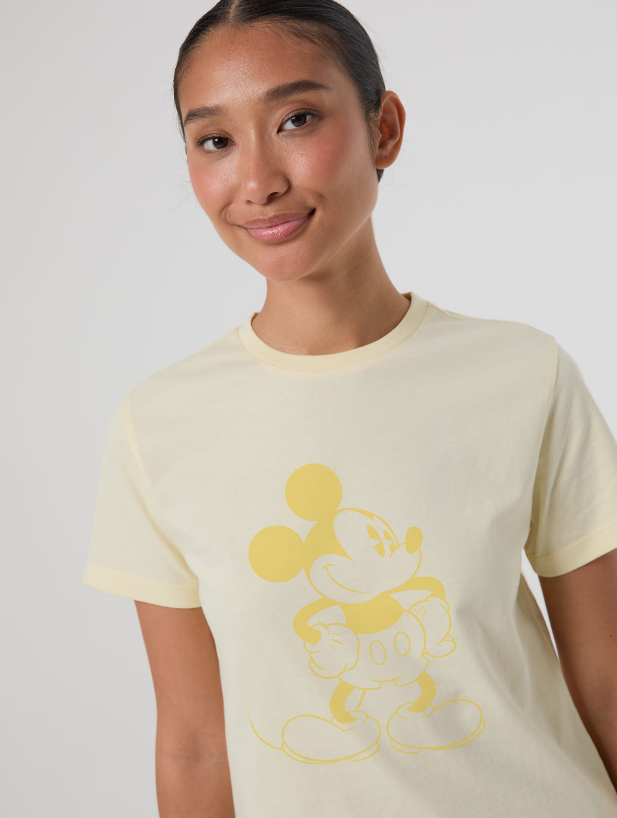 Disney Mickey Mouse Baby T-Shirt In Butter Yellow - Image 2