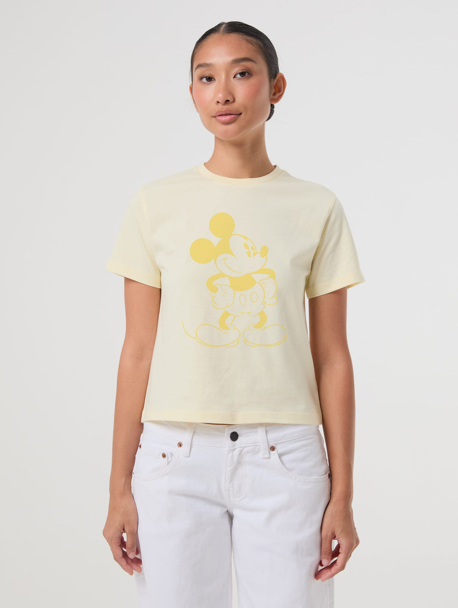 Disney Mickey Mouse Baby T-Shirt In Butter Yellow - Image 1