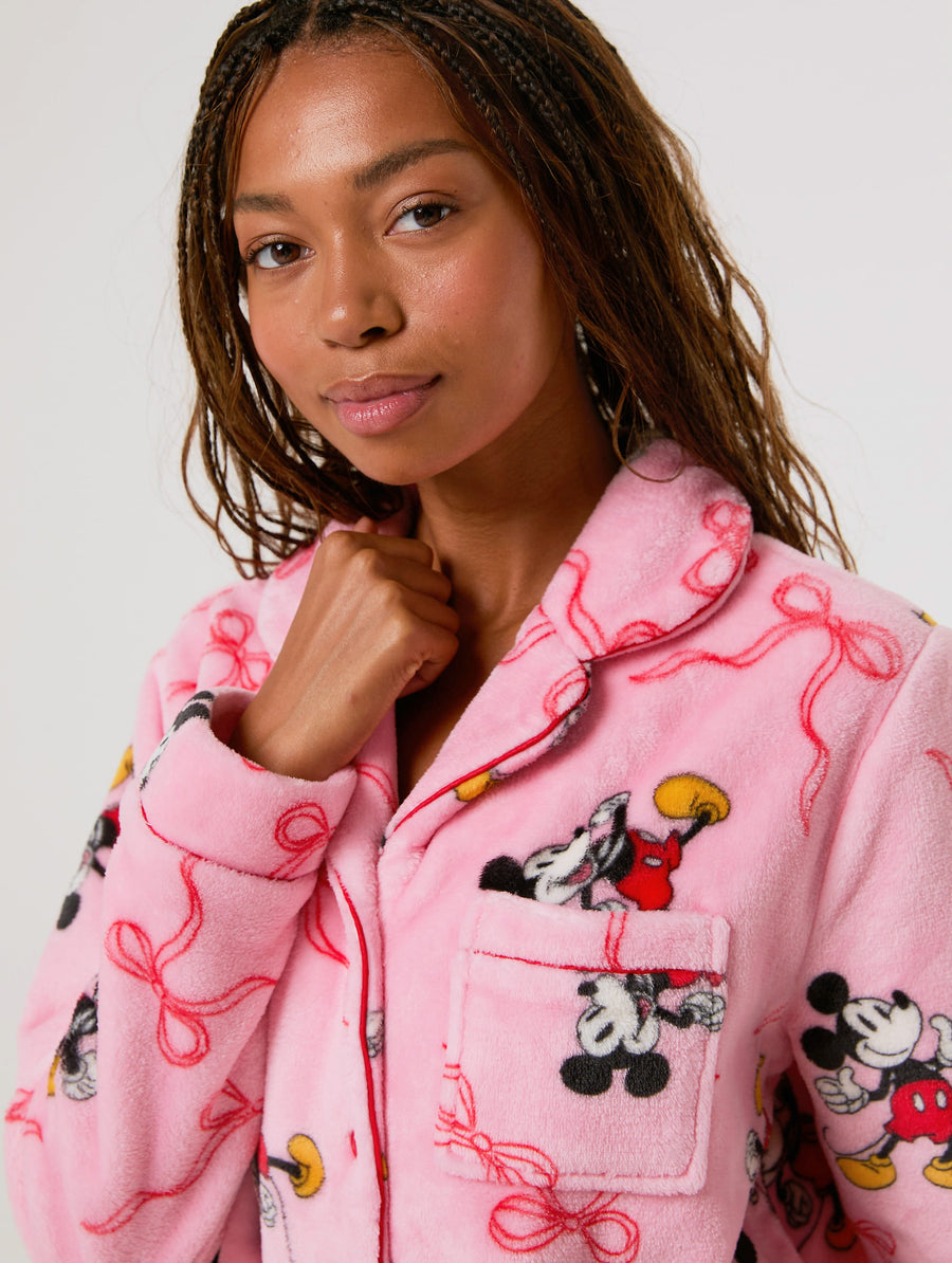 Disney Mickey Mouse Bow Fleece Pyjama Set