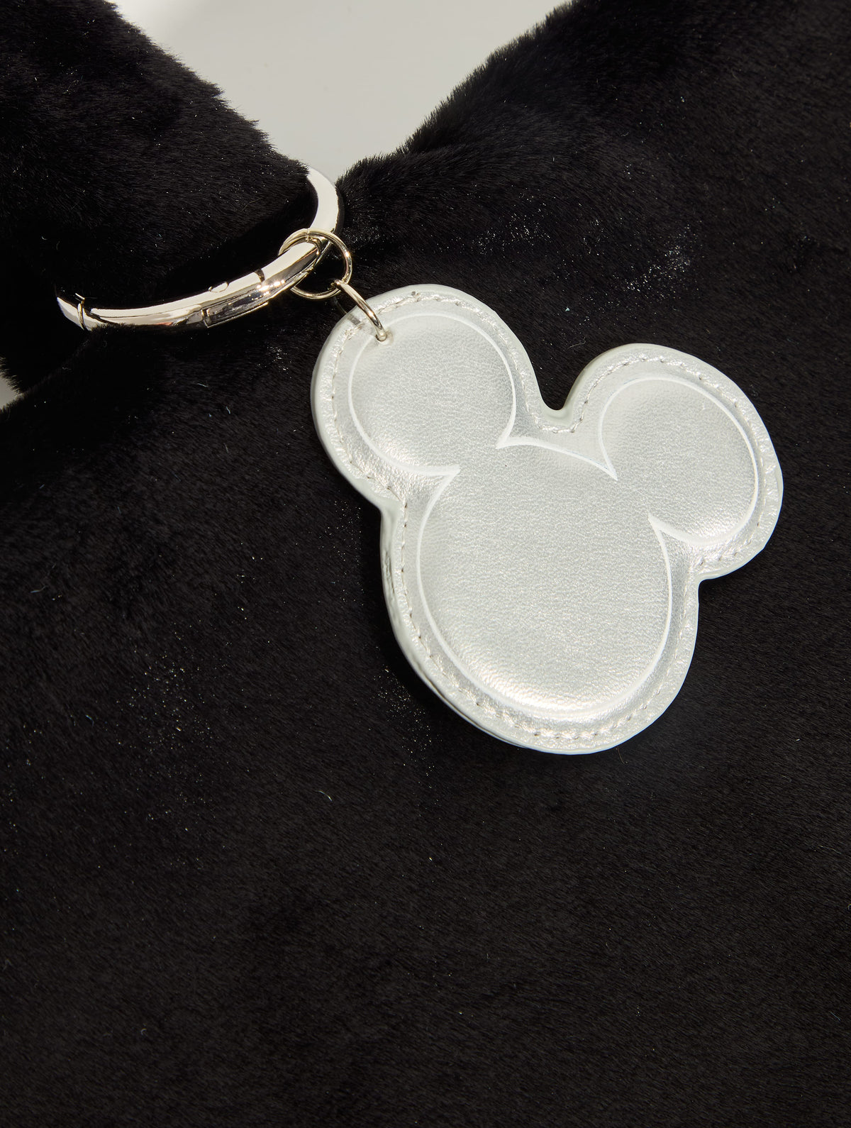 Disney Mickey Mouse Fluffy Tote Bag with Chrome Charm - Image 3
