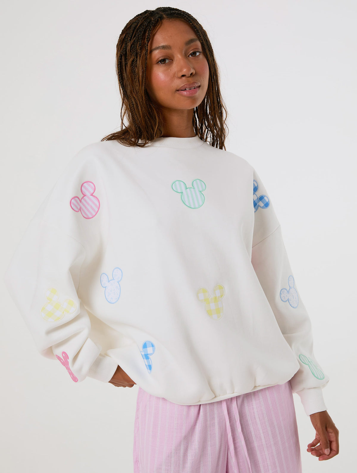 Disney Mickey Mouse Patch Oversized Sweatshirt - Image 5