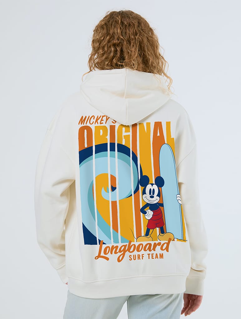 Disney Mickey Mouse Surf Hoodie In White - Image 1
